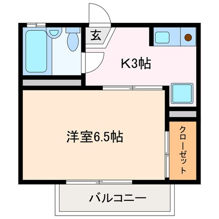 ジュネス千代崎の物件間取画像